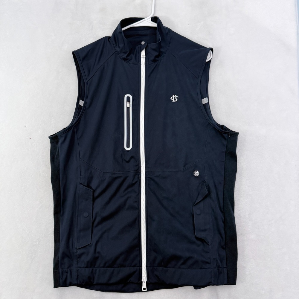 G/FORE Vest Mens L Blue Full Zip Repeller Golf Performance